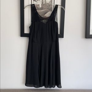 Sleeveless LBD with floral mesh detailing